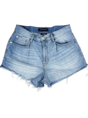 Aeropostale High Rise Mom Shorts Womens 6 Light Wash Denim Distressed Y2K Summer